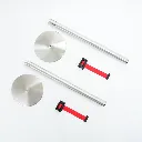 Poteau de guidage acier brossé avec kit de démontage et sangle rouge professionnel TELNALINE