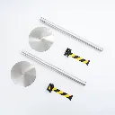 Poteau de guidage acier brossé inoxydable avec sangle rétractable professionnel TELNALINE