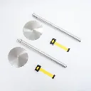 Poteaux de guidage acier brossé avec sangle jaune kit démonté professionnel TELNALINE