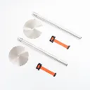 Poteaux de guidage acier brossé avec sangle orange kit démonté professionnel TELNALINE