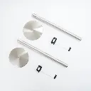 Poteaux de guidage acier brossé avec sangle blanche kit démonté professionnel TELNALINE