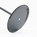 Base plate ronde noire antidérapante pour poteau de délimitation TELNALINE