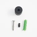 Kit de fixation pour attache murale noire mate destinée au cordon élastique et poteau de délimitation TELNALINE
