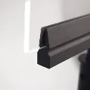 Porte affiche A4 horizontal en plexiglas transparent avec support noir pour poteau de délimitation à corde élastique TELNALINE