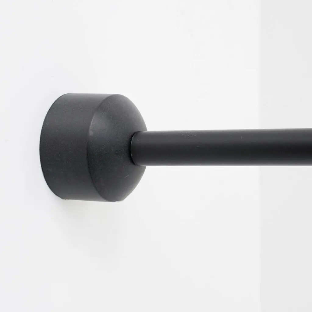 Attache murale noir mat compatible barre de liaison 2 m pour système de poteau de délimitation TELNALINE