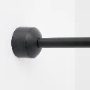 Attache murale noir mat compatible barre de liaison 2 m pour système de poteau de délimitation TELNALINE