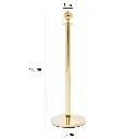 Dimensions poteau de guidage à cordon or hauteur 100 cm base 32 cm TELNALINE