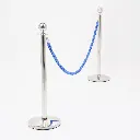 Poteau guidage chrome brillant tête boule TELNALINE