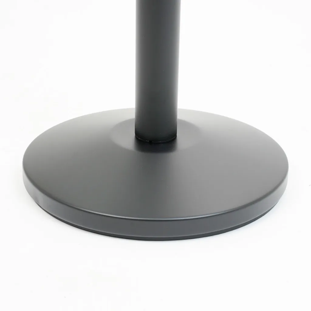 Détail base ronde Ø 32 cm poteau de guidage noir mat TELNALINE