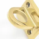 Fixation murale dorée pour cordon de délimitation – détail de la platine avec trous de vis pour fixation murale TELNALINE