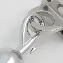 Support mural silver pour cordon avec mousqueton fixé, accessoire de délimitation professionnelle pour hôtels, musées et espaces VIP TELNALINE