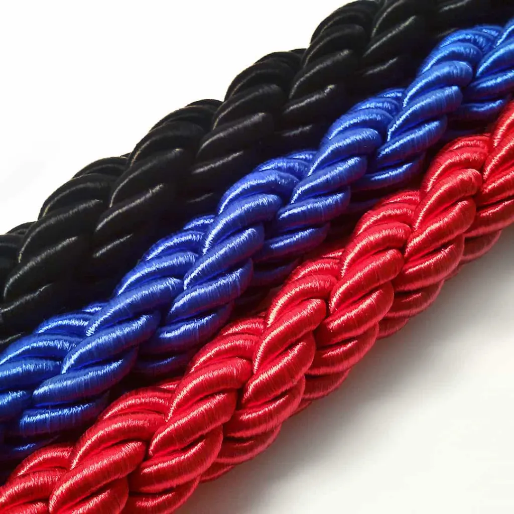 Cordons tressés de balisage rouge bleu et noir pour poteaux de guidage professionnels TELNALINE