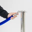 Fixation cordon avec mousqueton sur poteau de guidage chrome TELNALINE