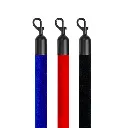 Cordons velours 2 m avec mousquetons noirs – coloris bleu, rouge et noir TELNALINE
