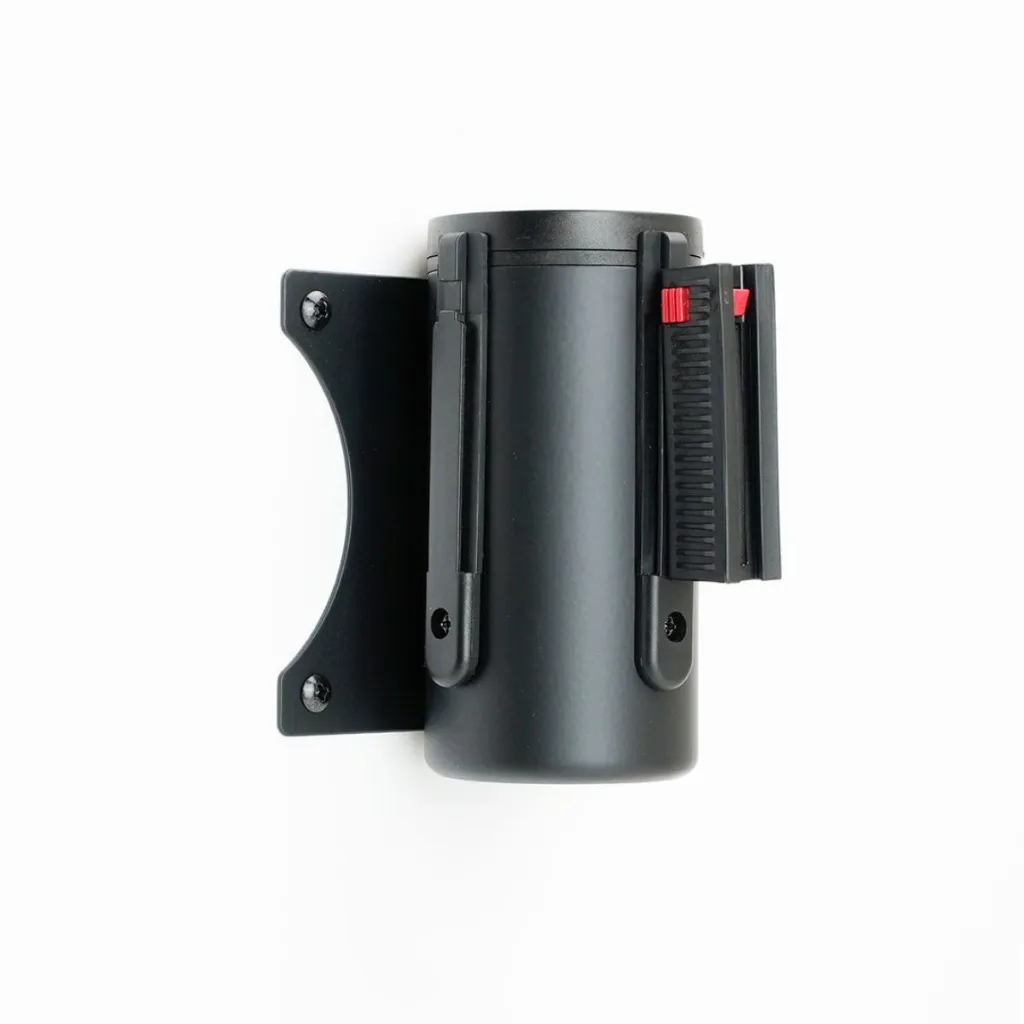 Enrouleur mural noir mat à sangle TELNALINE