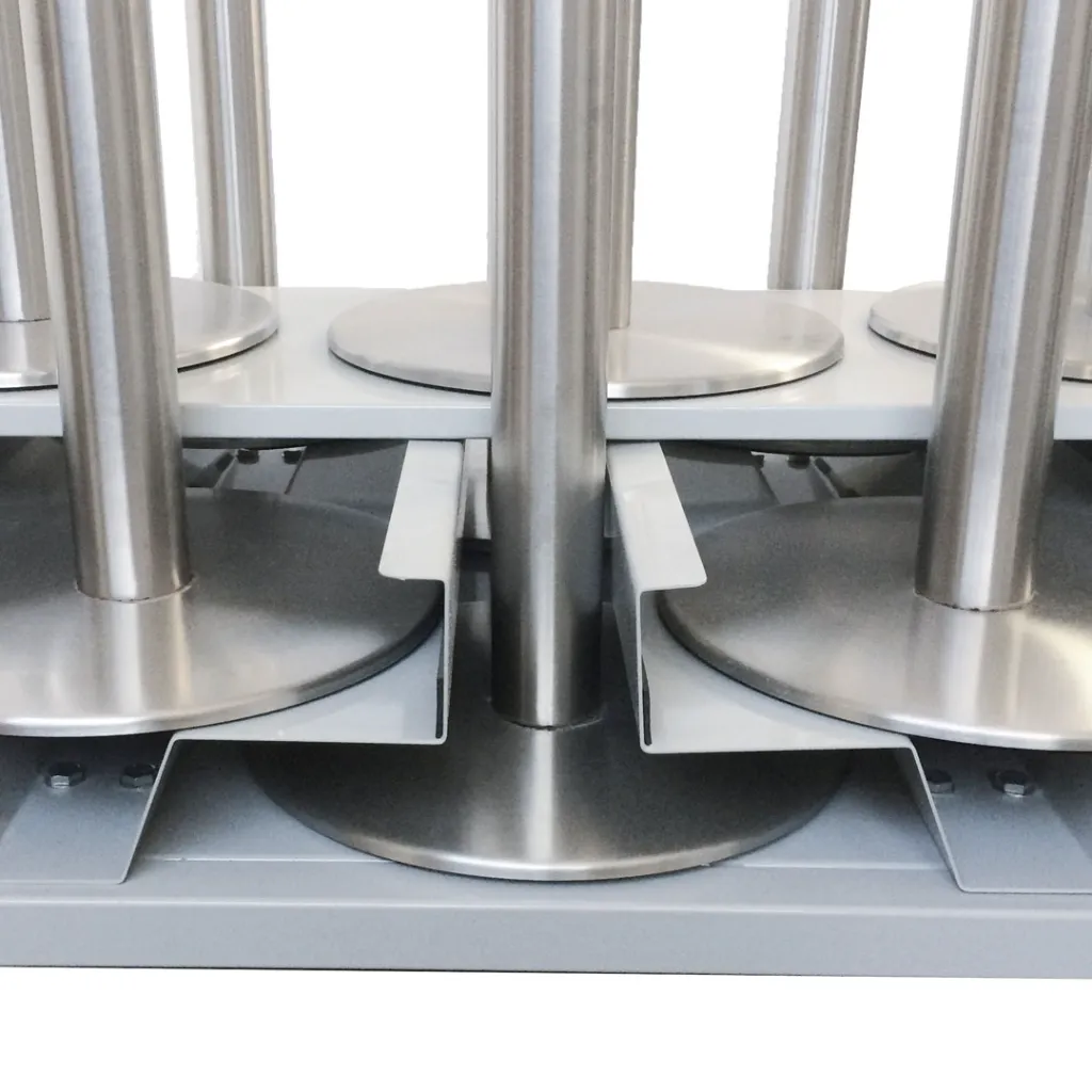 Chariot de transport 13 poteaux de guidage en acier thermolaqué silver — vue d'ensemble TELNALINE®