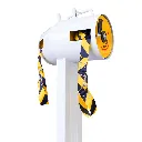 Chariot de signalisation double ruban jaune noir — vue d'ensemble avec roues et poignée TELNALINE®