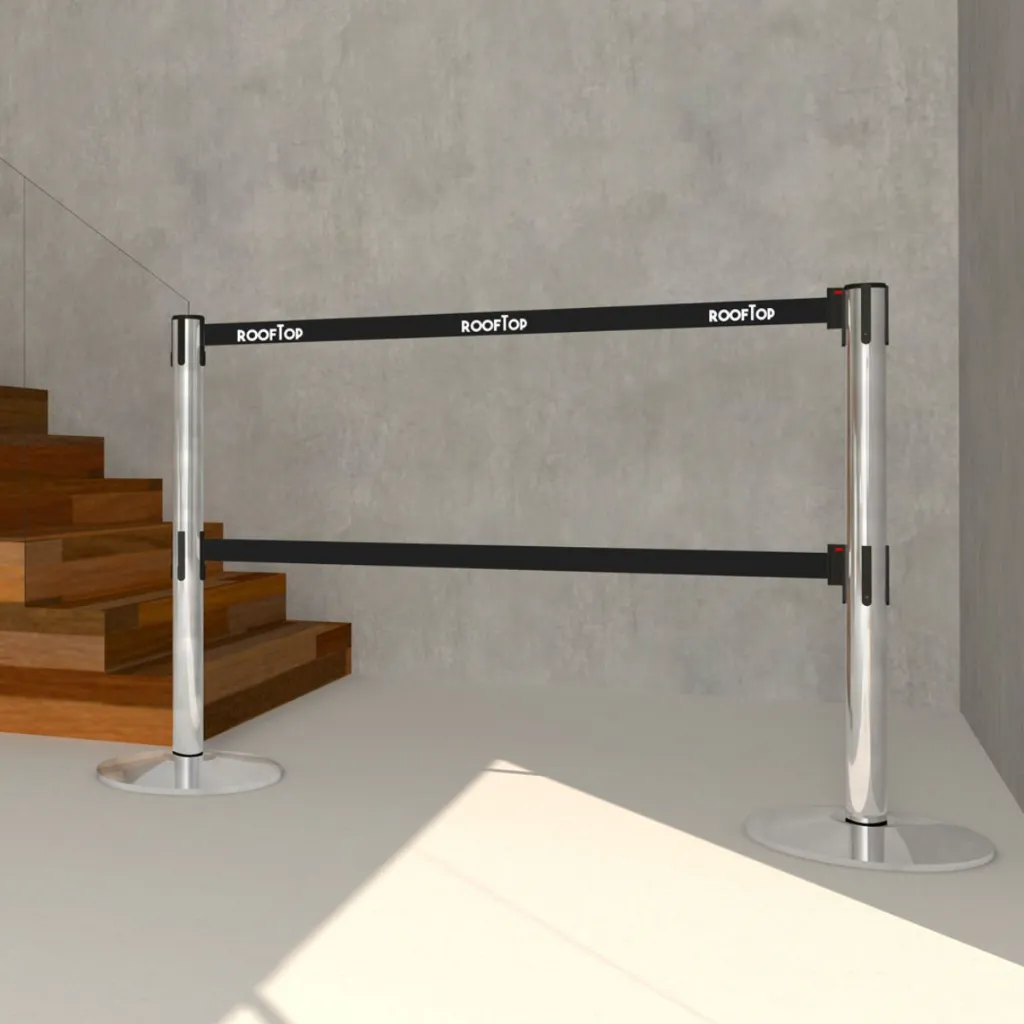 Installation de poteaux de guidage pour gestion des flux en espace recevant du public TELNALINE