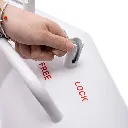 Détail système de blocage FREE/LOCK du chariot de signalisation à ruban TELNALINE®