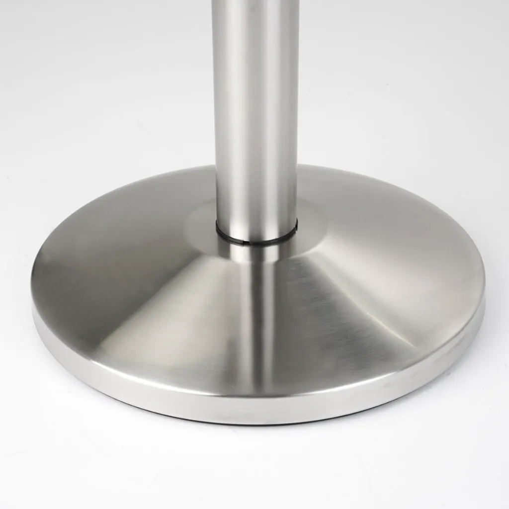 Base conique en acier brossé 10 kg pour poteau de guidage TELNALINE