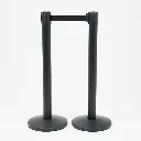 Paire de poteaux de guidage noirs reliés par une sangle noire 5 mètres TELNALINE