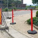 Poteaux de guidage chantier extérieur pour balisage professionnel et gestion de flux TELNALINE