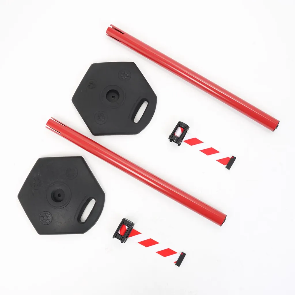 Poteau de guidage chantier PVC rouge avec kit de démontage professionnel TELNALINE