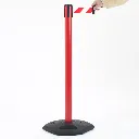 Sangle rétractable blanc rouge 3 mètres pour poteau de guidage professionnel extérieur TELNALINE