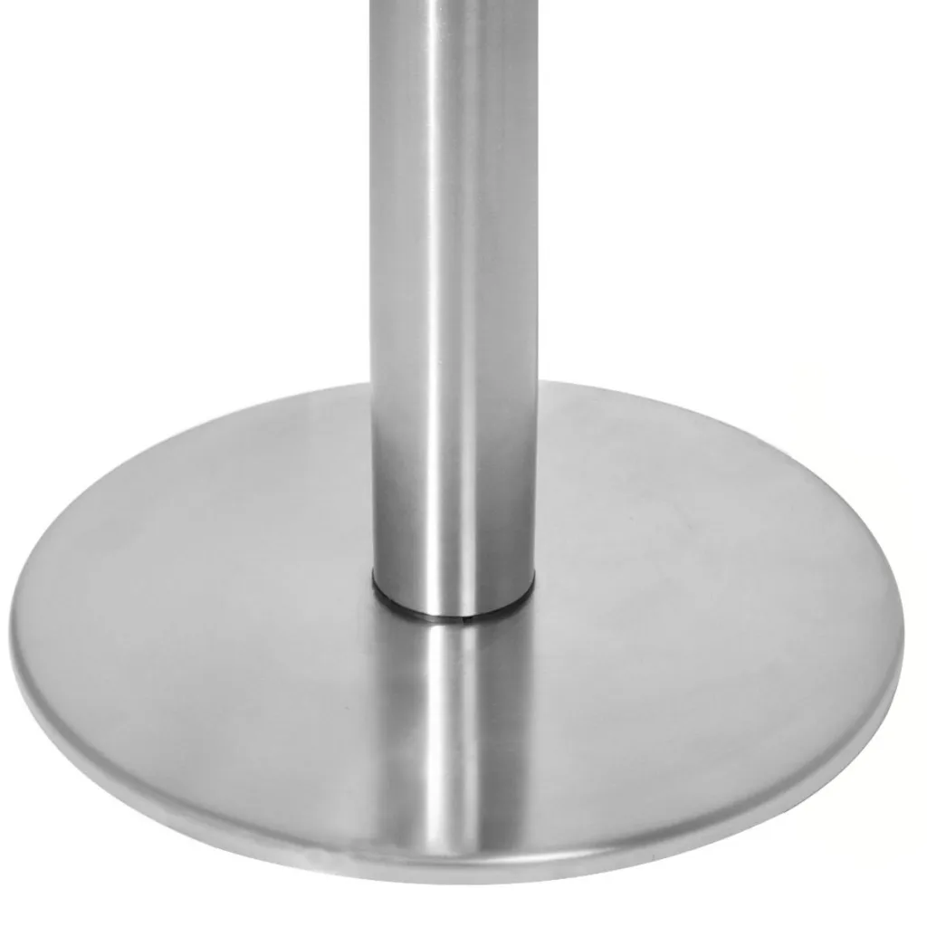 Détail base plate acier brossé pour poteau de guidage professionnel TELNALINE