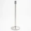 Poteau de guidage récepteur sans sangle – Acier brossé – Base conique Ø 36 cm