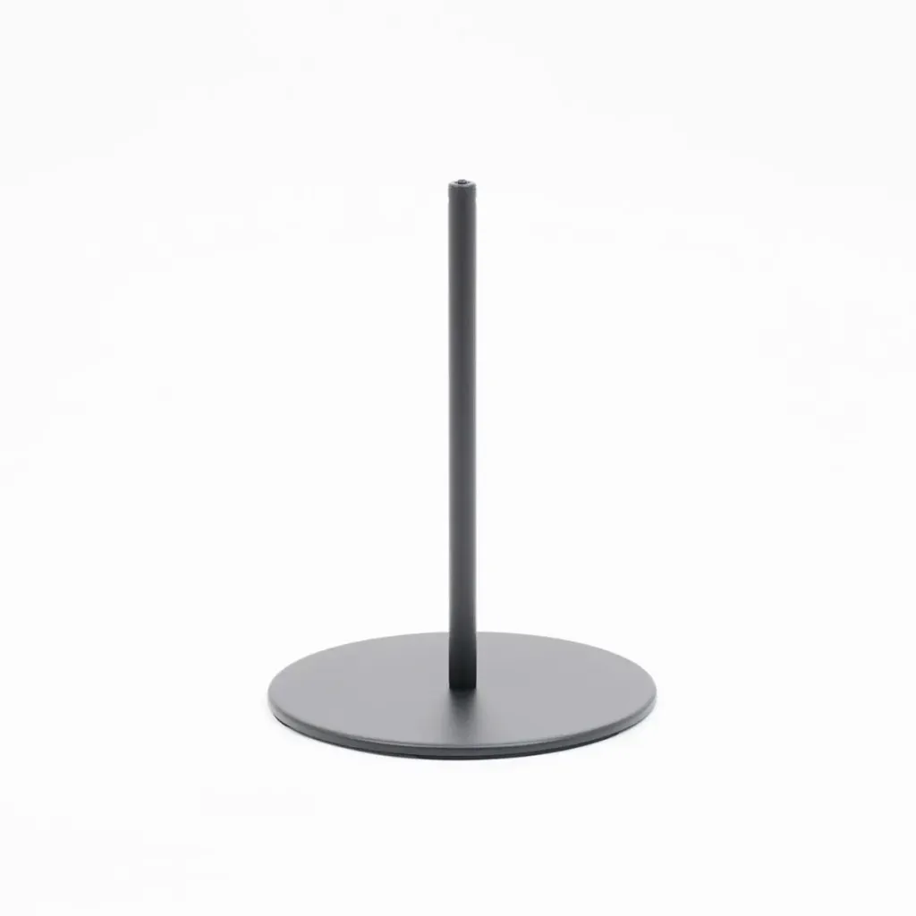 Poteau de guidage bas 45 cm – Acier noir mat – Base plate Ø 35 cm