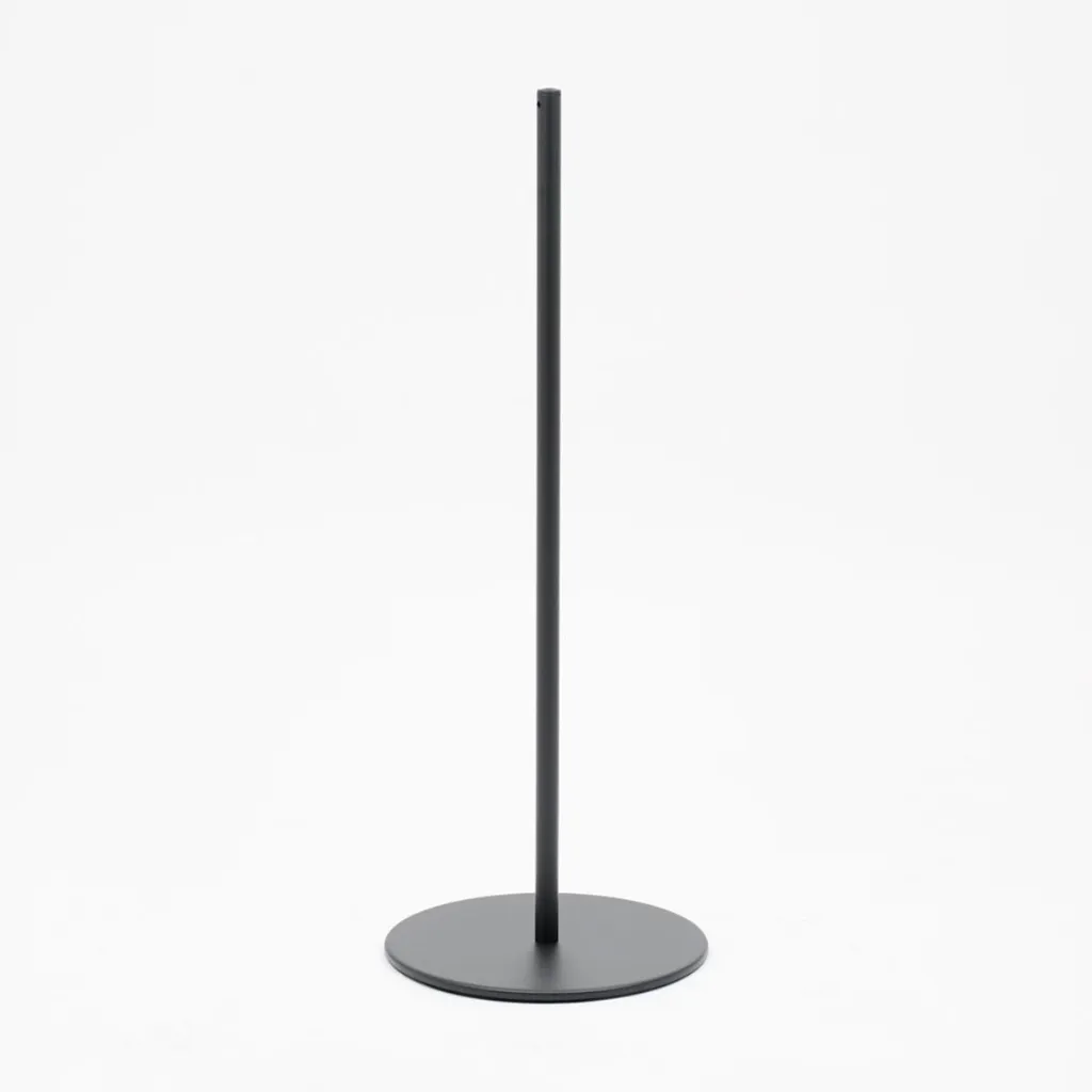 [TLNMUSE002] Poteau de guidage à cordon 90 cm – Noir mat – Base plate Ø 35 cm