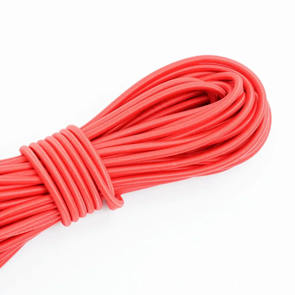 [TLNMUSE004] Corde élastique rouge Ø 5 mm – Longueur 25 m