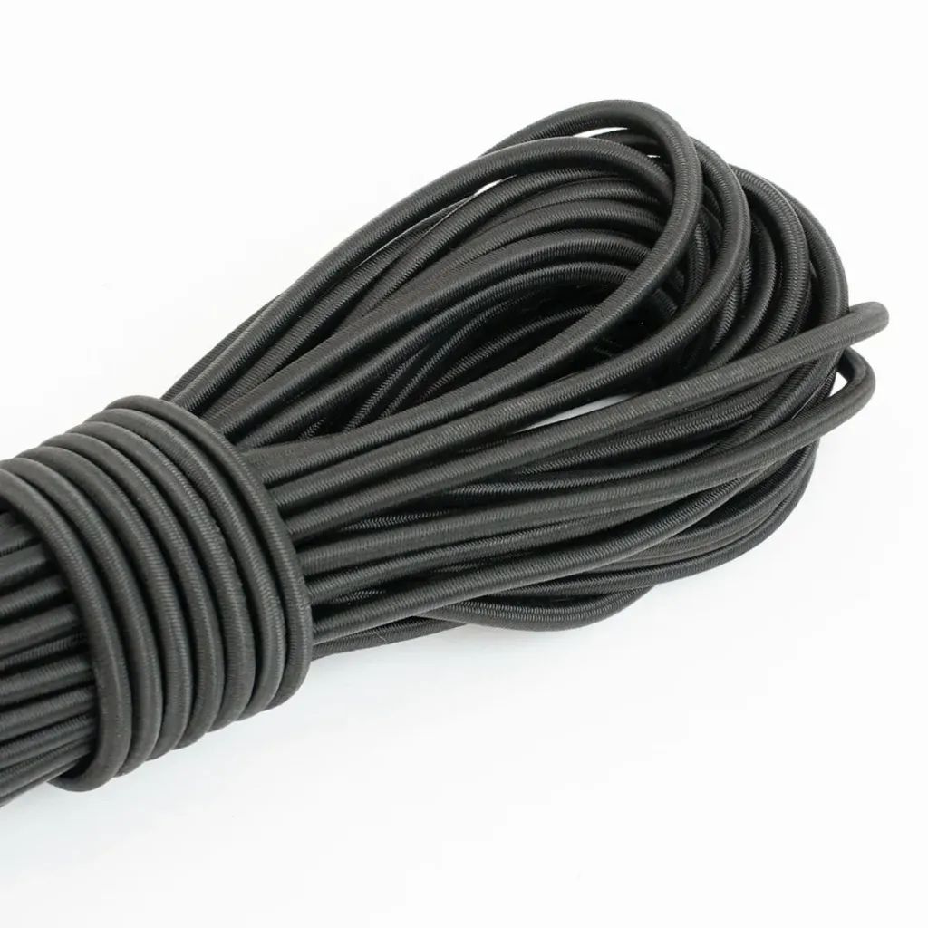 [TLNMUSE004-N] Corde élastique noire Ø 5 mm – Longueur 25 m