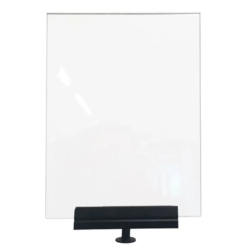 [TLNMUSE006-A4V] Porte-affiche A4 vertical – Noir – Pour poteau à corde élastique