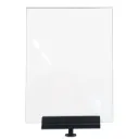 Porte-affiche A4 vertical – Noir – Pour poteau à corde élastique