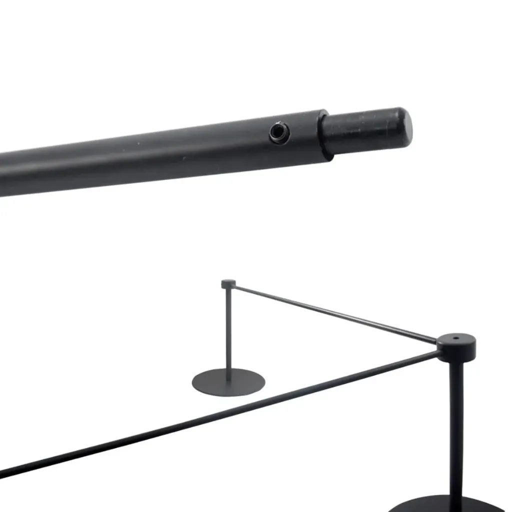 Barre de liaison noire 2 m – Pour poteaux à corde élastique