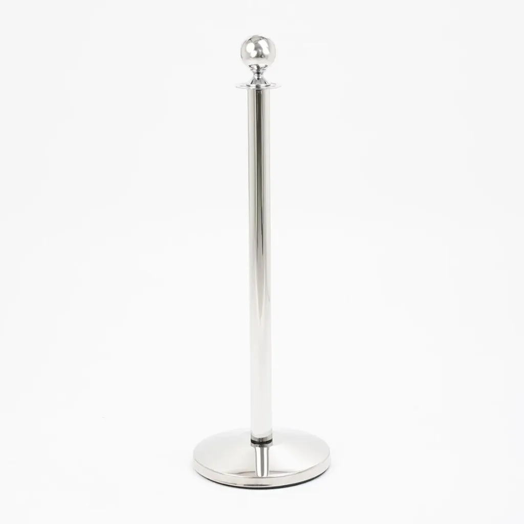 Poteau de guidage à corde – Chrome brillant – Tête boule