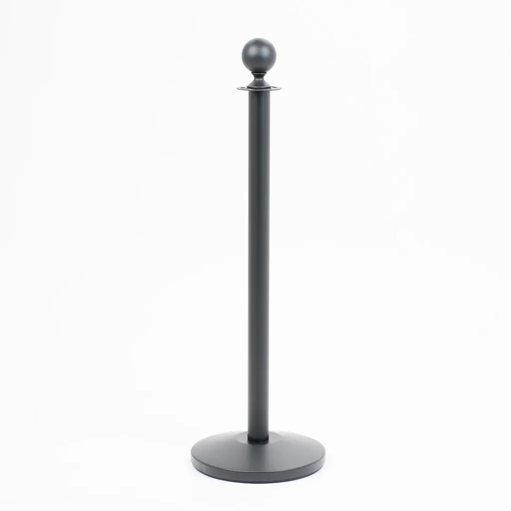 Poteau de guidage à corde – Noir mat – Tête boule