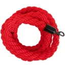 Cordon tressé 2 m pour poteau de guidage avec mousquetons noirs mat