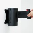 Enrouleur mural noir avec sangle de 4 mètres