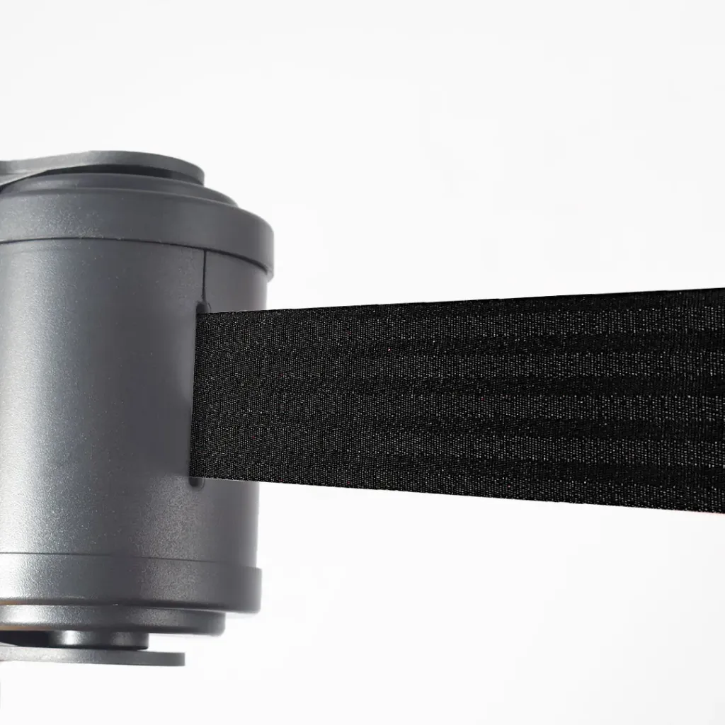 [TLNSTOP78-N] Enrouleur mural pivotant noir avec sangle de 4,5 mètres (Noir)